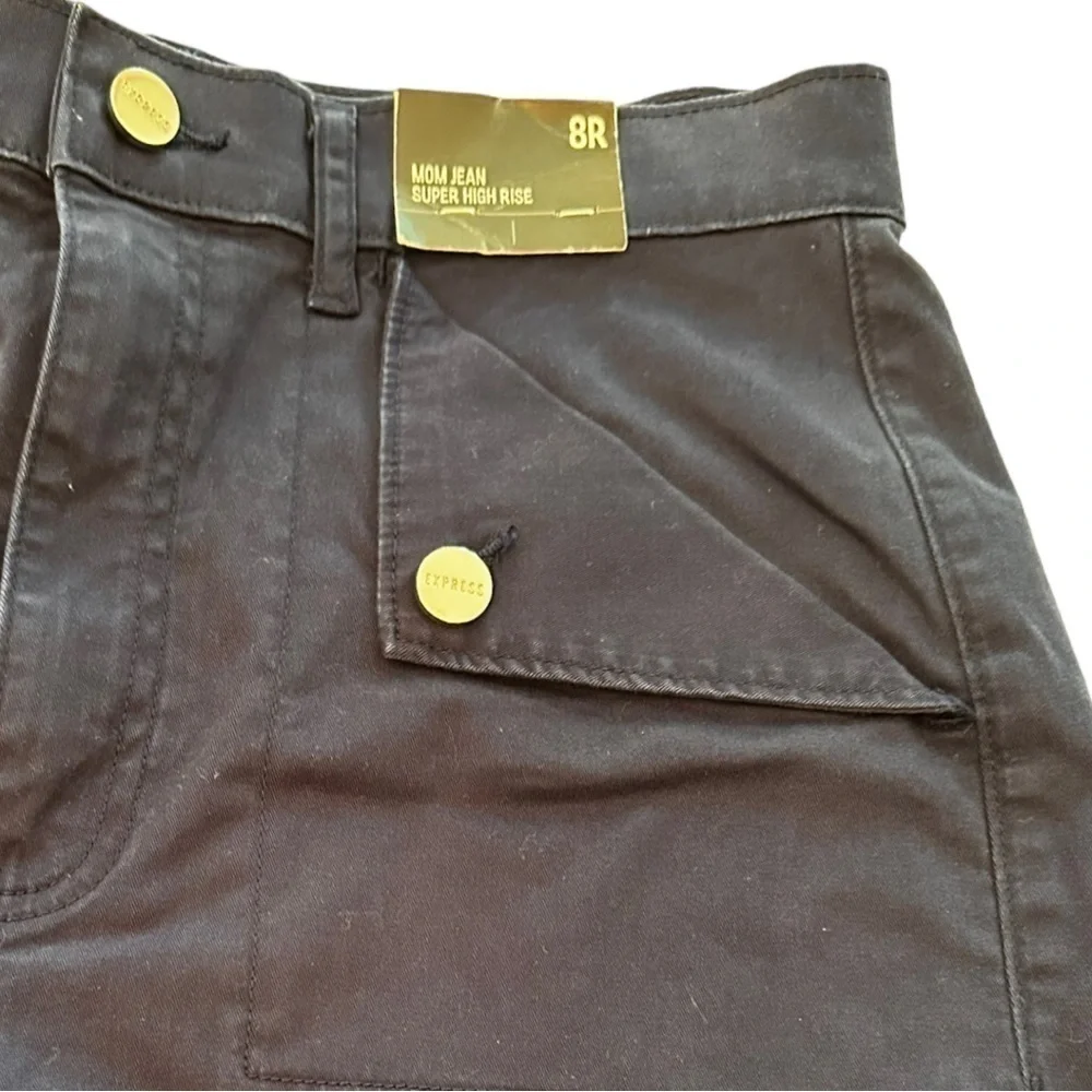 Express Super High Rise Mom Jeans - Picture 2 of 5